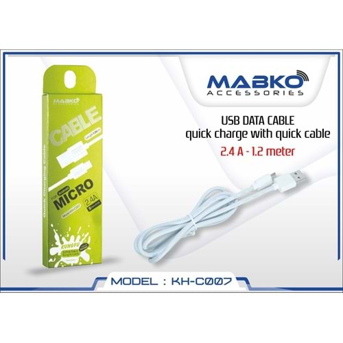 MABKO USB KABLO 1.2 2A KH C007